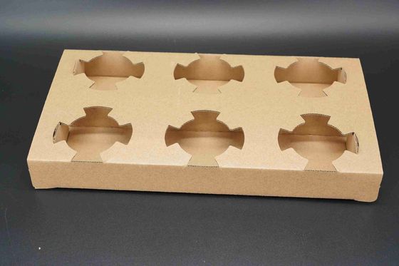 Customize Coffee Corrugated Take Away Paper Cup Holder Wholesale Cardboard Coffee Carrier 2/4/6