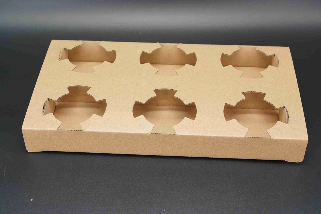 Customize Coffee Corrugated Take Away Paper Cup Holder Wholesale Cardboard Coffee Carrier 2/4/6
