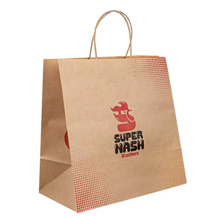 Personalised Fast Carrier Plain And Brown Logo Customised Recycled Handles Rope Craft Customizable Logos Print Bags Paper